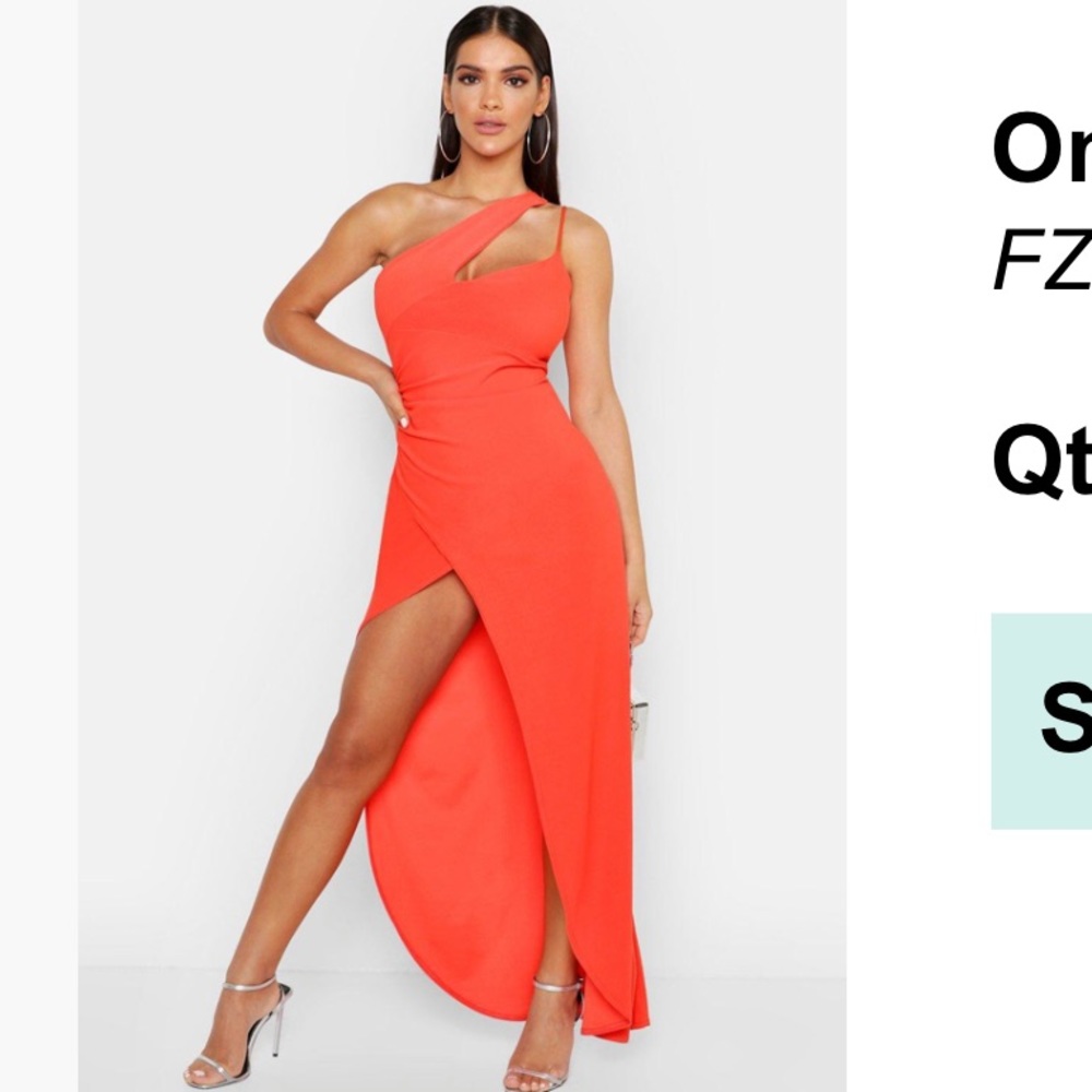 One shoulder formal dress
